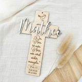 Taufkreuz personalisiert aus Holz – Symbol des Glaubens & Erinnerung - LaserArt Germany