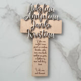 Taufkreuz personalisiert aus Holz – Symbol des Glaubens & Erinnerung - LaserArt Germany