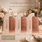 Tischnummern Hochzeit Acryl personalisiert – Frontalansicht der Tischnummer im Acryl-Tischaufsteller