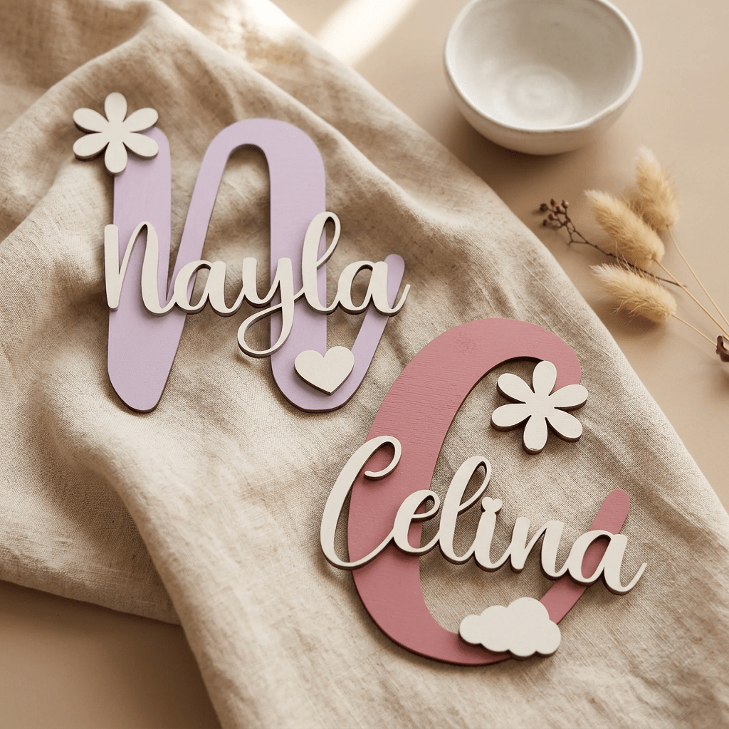 Türschild Kinderzimmer aus Holz | personalisiert mit Namen - LaserArt Germany