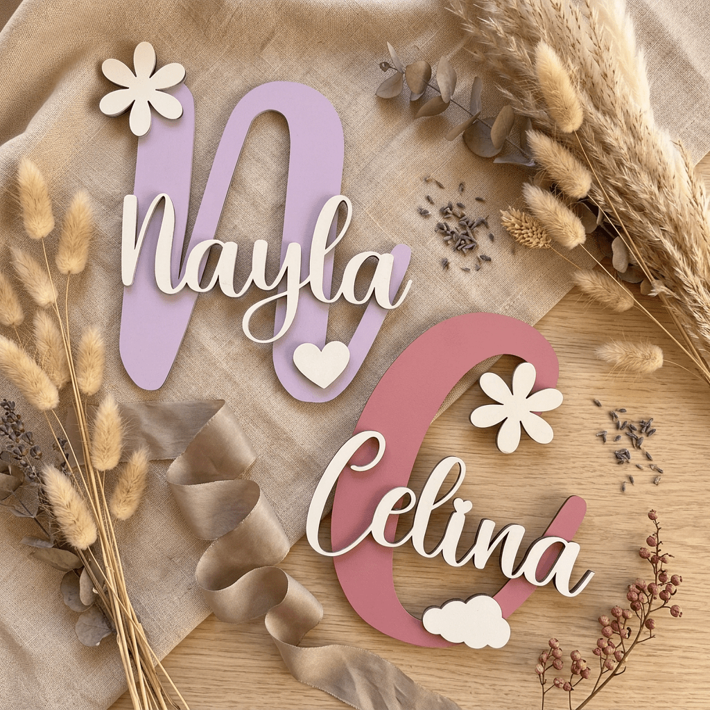 Türschild Kinderzimmer aus Holz | personalisiert mit Namen - LaserArt Germany