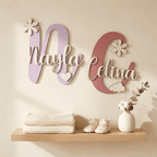 Türschild Kinderzimmer aus Holz | personalisiert mit Namen - LaserArt Germany