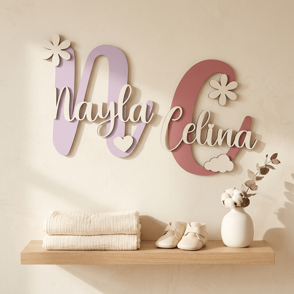 Türschild Kinderzimmer aus Holz | personalisiert mit Namen - LaserArt Germany