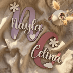 Türschild Kinderzimmer aus Holz | personalisiert mit Namen - LaserArt Germany