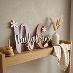 Türschild Kinderzimmer aus Holz | personalisiert mit Namen - LaserArt Germany