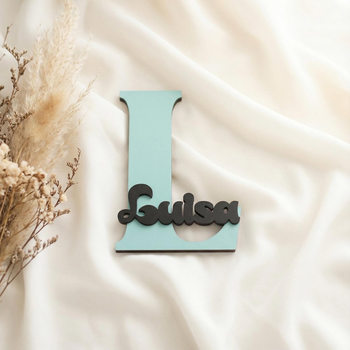 Türschild Kinderzimmer aus Holz personalisiert – Name, 20+ Farben, 12 Schriftarten - LaserArt Germany