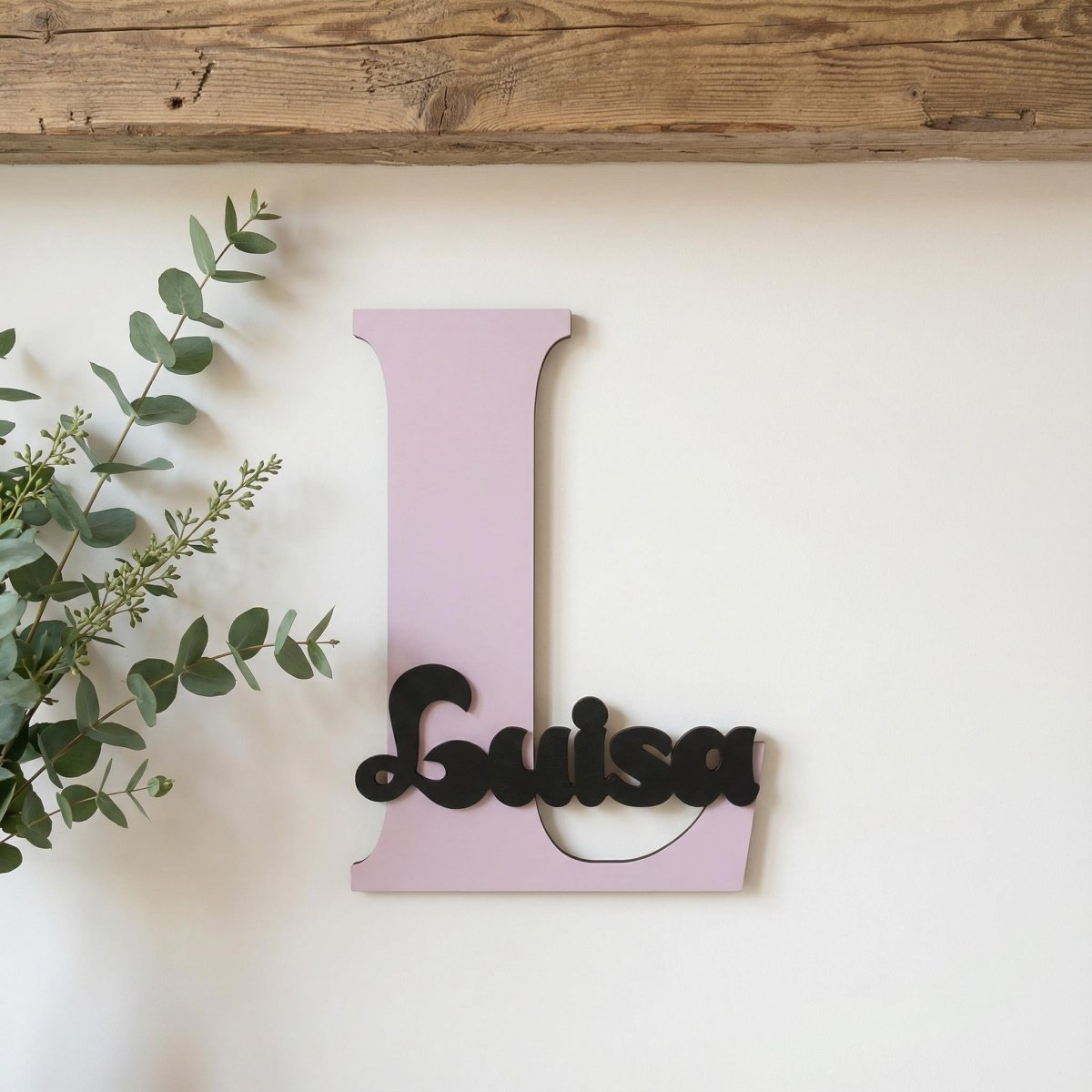 Türschild Kinderzimmer aus Holz personalisiert – Name, 20+ Farben, 12 Schriftarten - LaserArt Germany