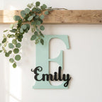Türschild Kinderzimmer aus Holz personalisiert – Name, 20+ Farben, 12 Schriftarten - LaserArt Germany