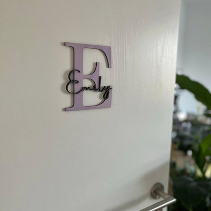 Türschild Kinderzimmer | Namensschild aus Holz - LaserArt Germany