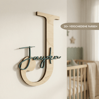 Türschild Kinderzimmer | Namensschild aus Holz - LaserArt Germany