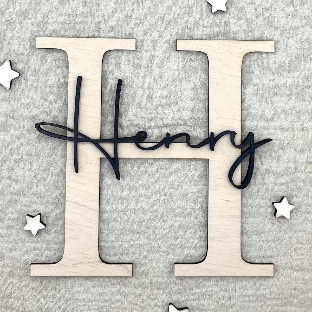 Türschild Kinderzimmer | Namensschild aus Holz - LaserArt Germany