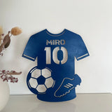 Türschild personalisiert | Sport Namensschild Holz - LaserArt Germany