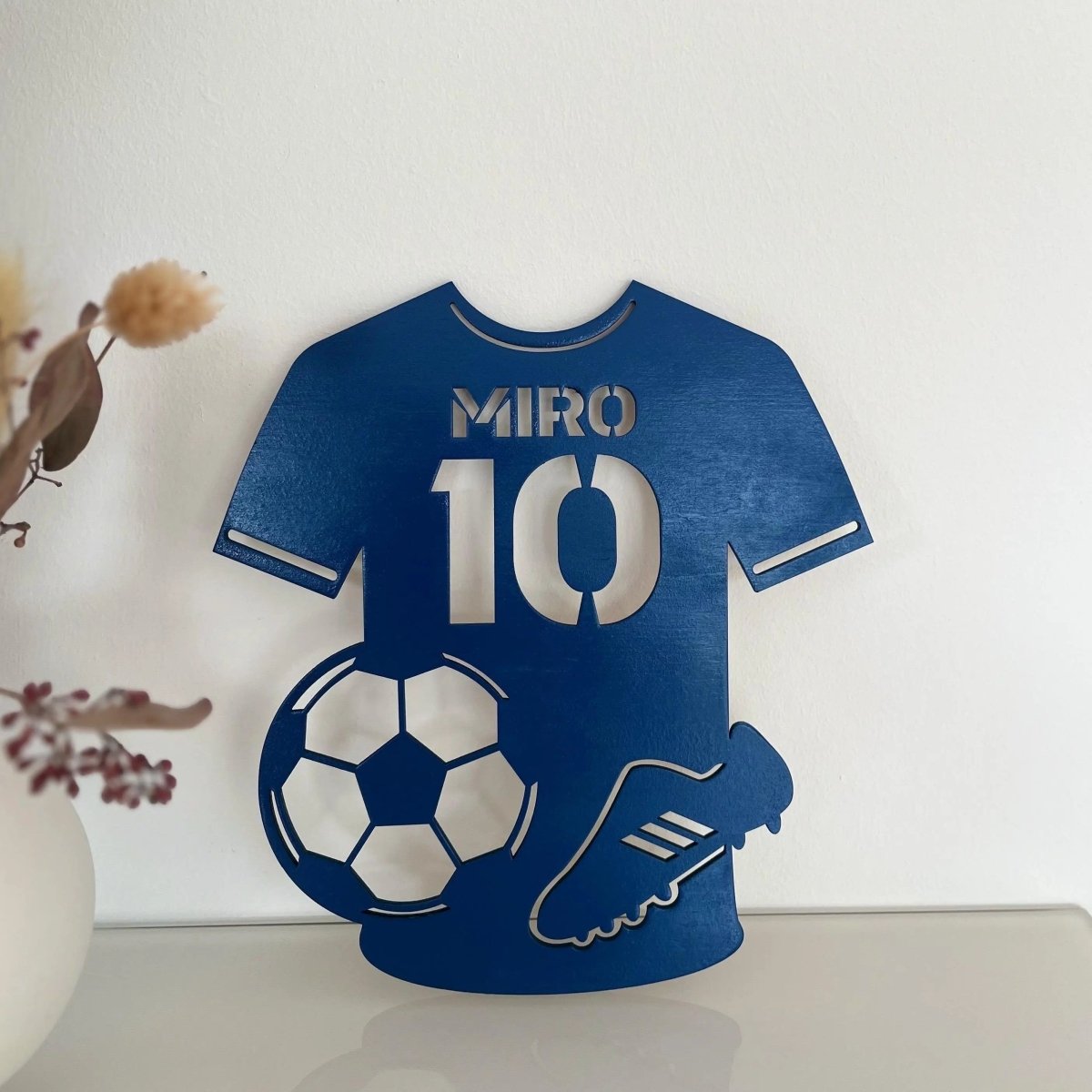 Türschild personalisiert | Sport Namensschild Holz - LaserArt Germany