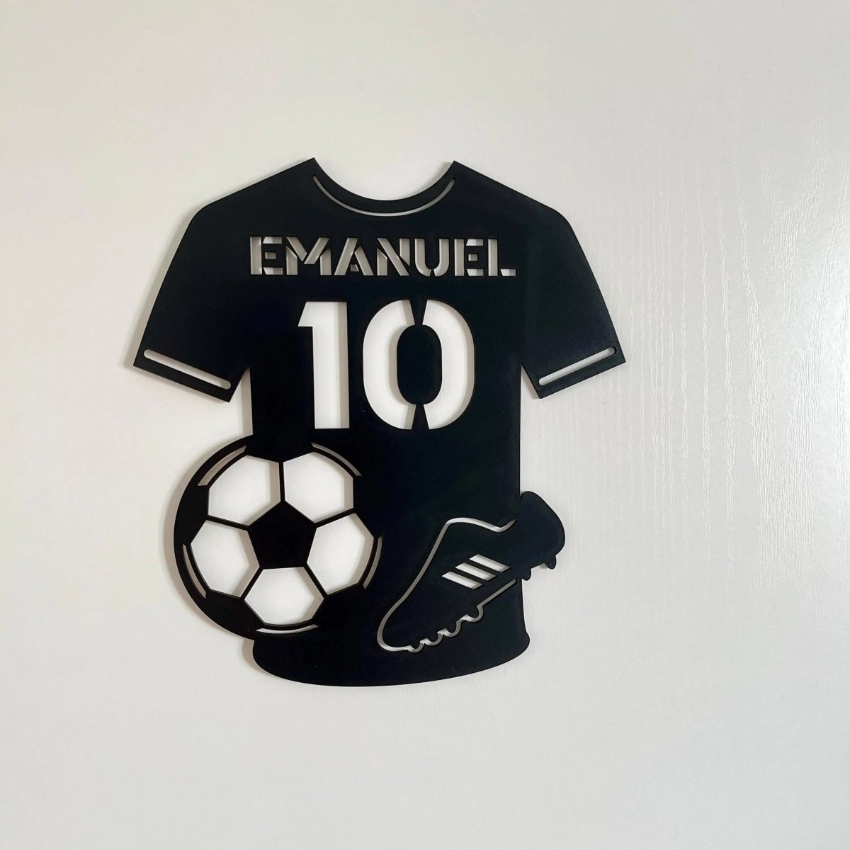 Türschild personalisiert | Sport Namensschild Holz - LaserArt Germany