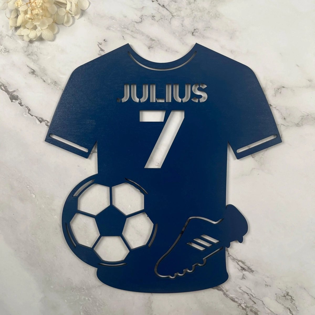 Türschild personalisiert | Sport Namensschild Holz - LaserArt Germany