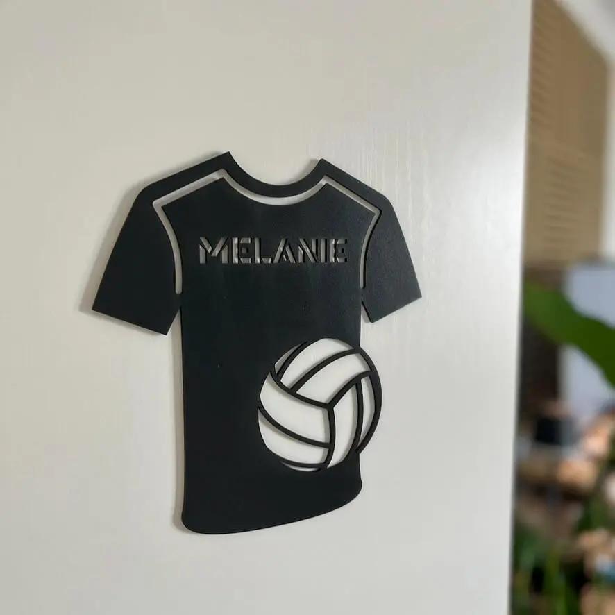 Türschild personalisiert | Sport Namensschild Holz - LaserArt Germany