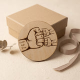 Vatertagsgeschenk Papa & Kids aus Holz | Hand in Hand - LaserArt Germany