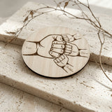 Vatertagsgeschenk Papa & Kids aus Holz | Hand in Hand - LaserArt Germany